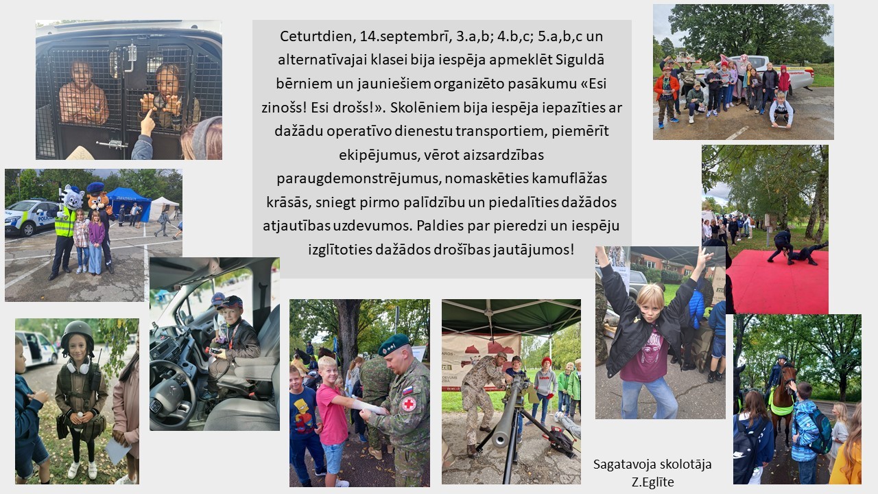 Izglītojamie pasākumā-Esi zinošs! Esi drošs! 