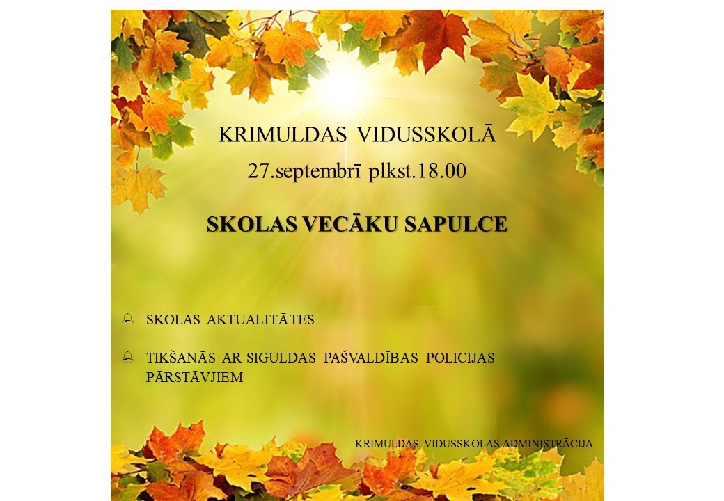 Skolas vecāku sapulce 27.09.
