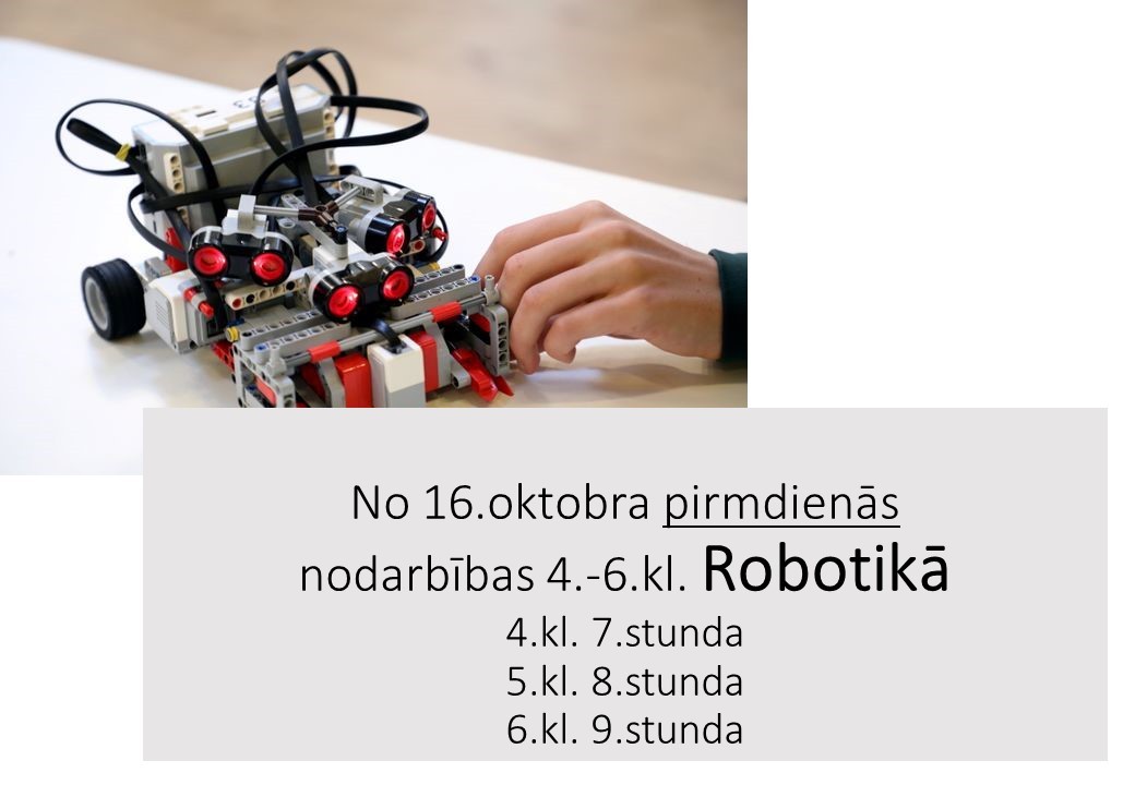 Robotikas nodarbības no 16.oktobra