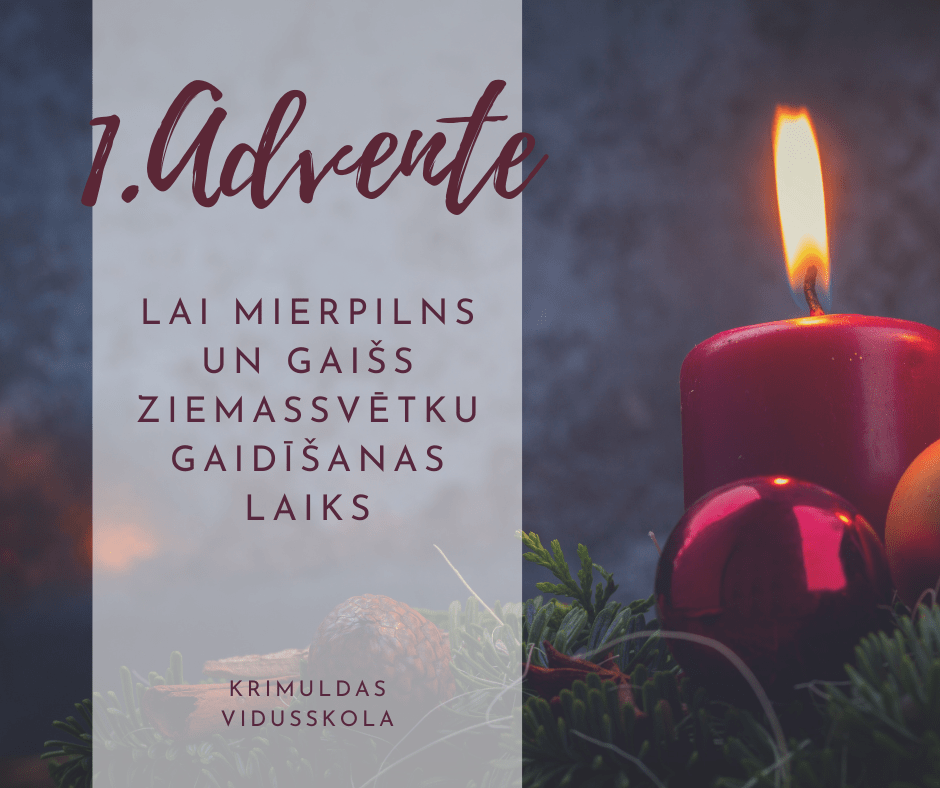 Lai mierīgs un gaišs Ziemassvētku gaidīšanas laiks