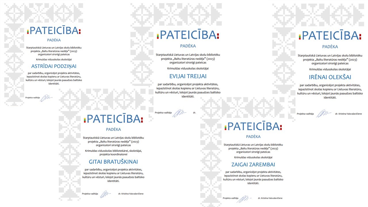 Pateicība skolotājiem