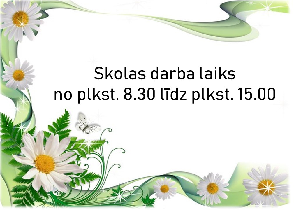 Skolas darba laiks, ziedi