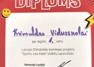 Diploms par 1.vietu