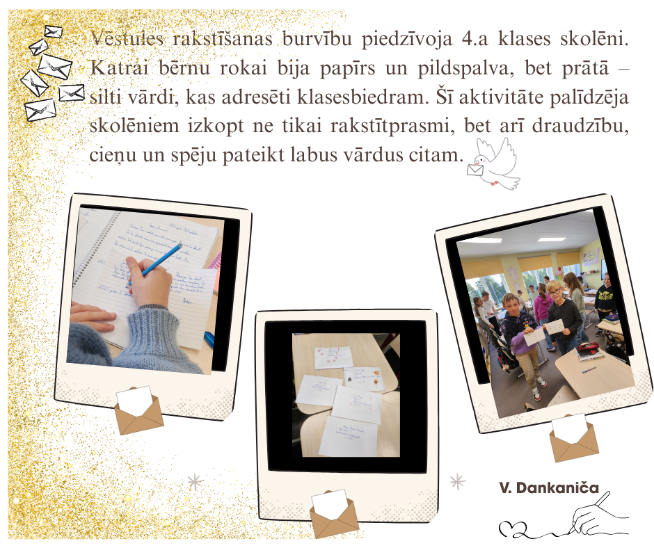 Skolēni raksta vēstules