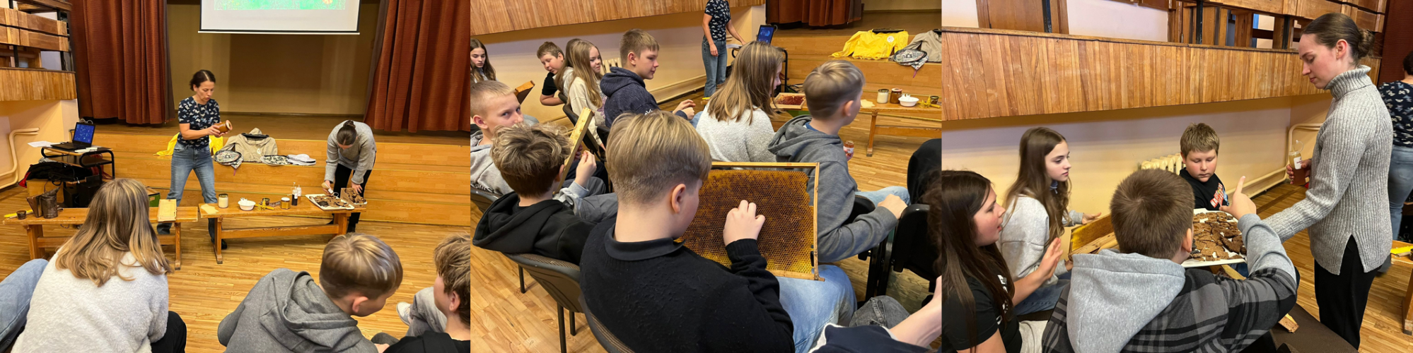 Skolēni degustē medu